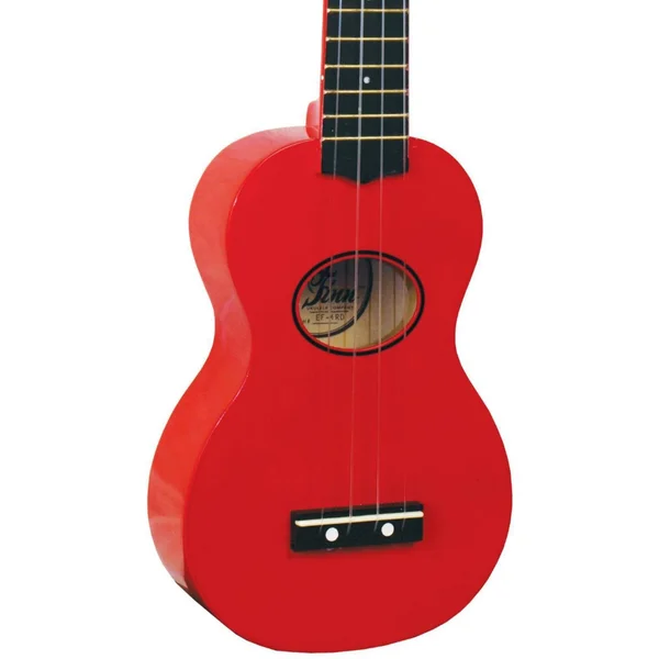 Eddy Finn EF-MN-RD Minnow Ukulele with Bag, Red