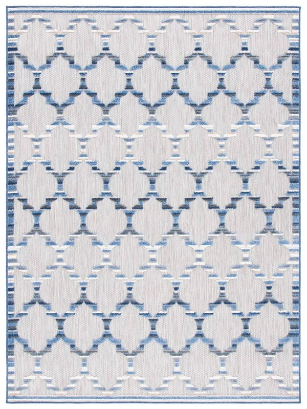 Safavieh Cabana Rug Collection CBN333G - Grey - Blue - 9' x 12'