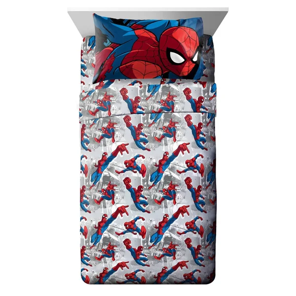 Spiderman Burst Full Bedding Set w/ Reversible Comforter