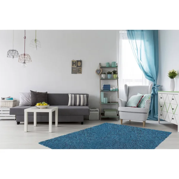 St. Croix Shagadelic Blue Area Rug; Round 3&