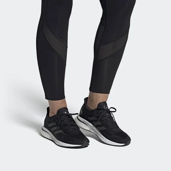 Adidas Women's Supernova Running Shoe Black/Grey/Metallic Silver - 9.5