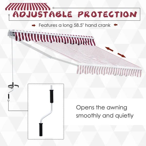 Outsunny Openable Outside Sun Shade for Window/Door to Reduce Heat in Your Home - Red