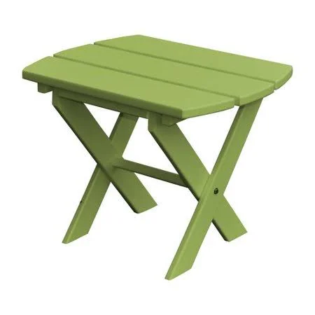 Millwood Pines Anika Folding Solid Wood Side Table - Green