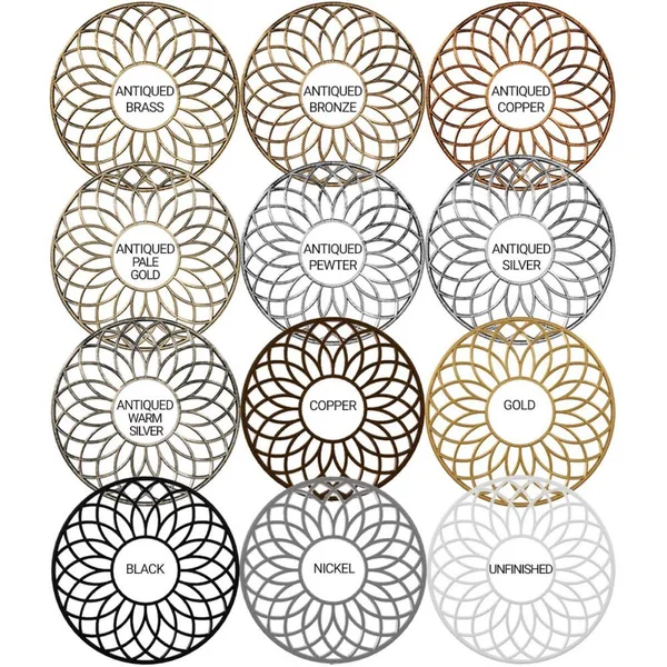 Ekena Millwork CMPP26RESCO 26x22OD x 9 7/8x22ID x 3/4x22P Reims Architectural Grade PVC Pierced Ceiling Medallion, Copper