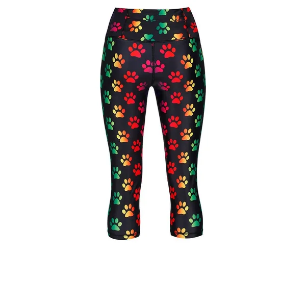 Tikiboo Rainbow Paw Print Capri, Tikiboo XXXL, Rainbow, Cropped Leggings