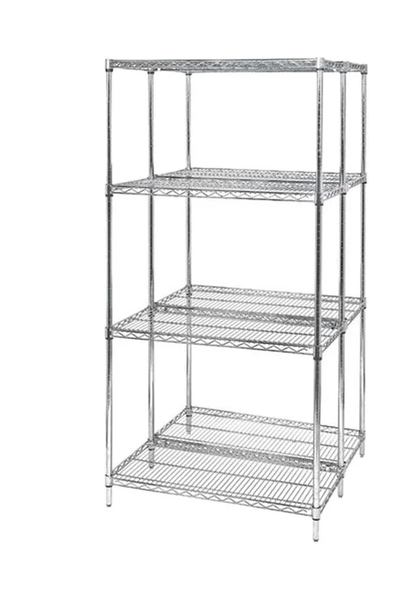Qantum Wire 4-Shelf Starter Unit - 54x22H - Chrome 14x22 x 42x22 x 54x22
