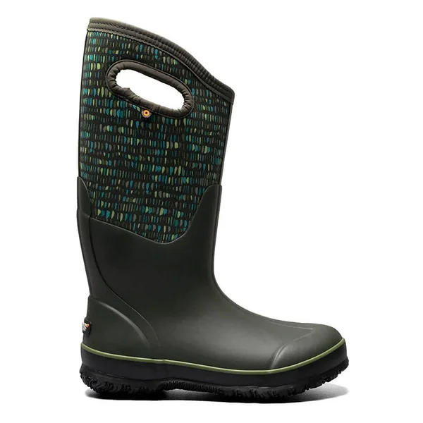 Bogs 72568 Women's Classic Tall Twinkle - Dark Green Multi 12 M