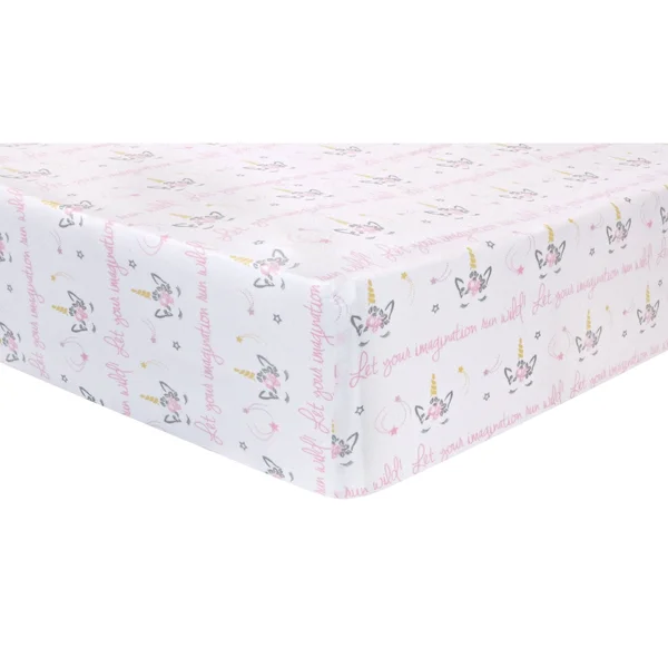 Sammy & Lou Mystical Dreams 4 Piece Crib Bedding Set, Pink
