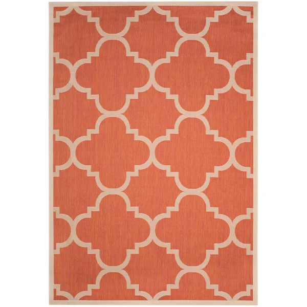 Safavieh Courtyard Dark Brown Indoor Outdoor Rug - 4& x 5&7x22