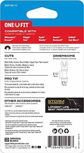 Imperial Blades Iboat360-10 Blade Carbde Tooth Tin 1-3/8in 10 Pack