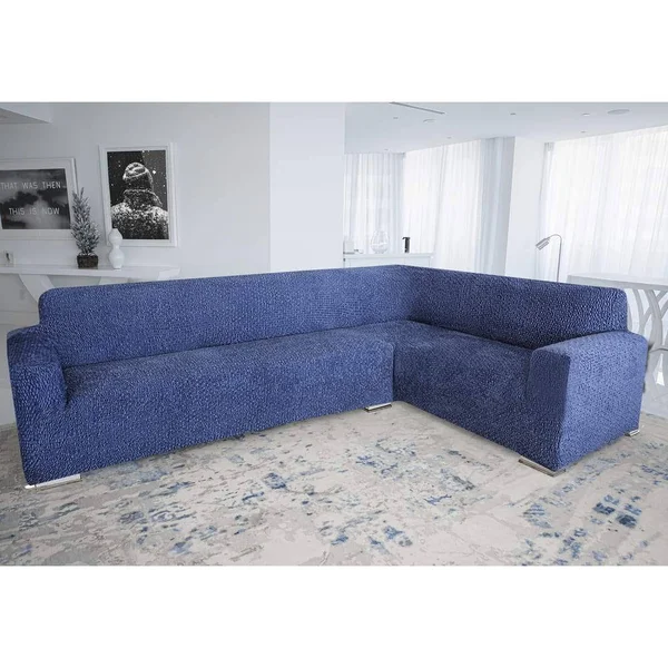 Corner Sectional Slipcover - Velvet Collection Bordeaux