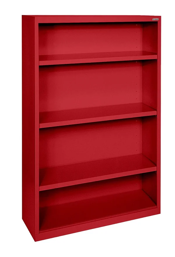 Sandusky BA30341260-01 Bookcase, Vertical, Elite, 3, Red, Steel