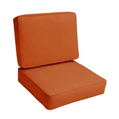 Outdoor Sunbrella Cushion Beachcrest Home Fabric: Canvas Rust, Size: 5x22 H x 23.5x22 W x 23x22 D