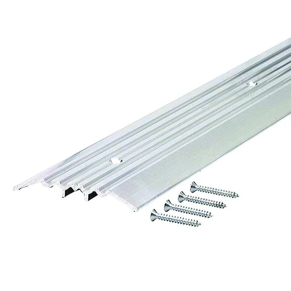 M-D Building Products Heavy Duty Fluted Top 4 in. x 45-1/2 in. Aluminum Commercial Threshold - Gray