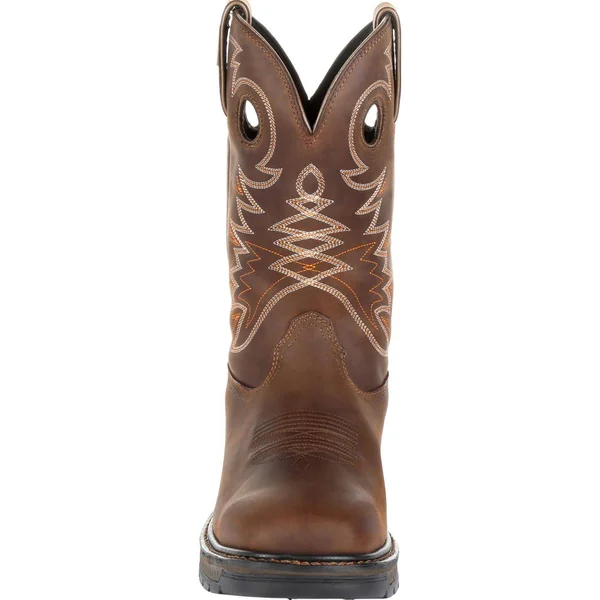 Georgia Boot Men's Amp LT Logger Low Heel Waterproof Work Boot, GB00270, Brown