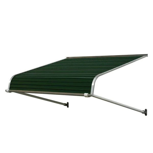 NuImage Awnings 1100 96-in Wide x 60-in Projection Evergreen Solid Fixed Door Awning, K111009625