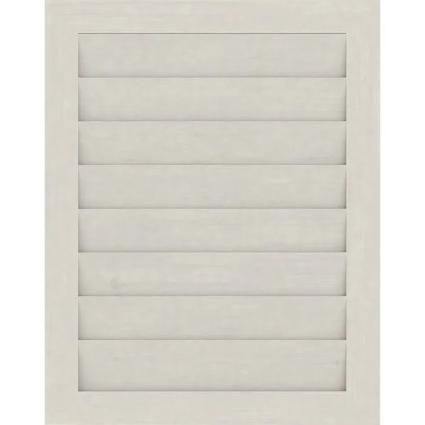 Ekena Millwork GVWVE16X1602SDPPI 16x22W x 16x22H Vertical Gable Vent (21x22W x 21x22H Frame Size): Primed - Non-Functional, Smoot