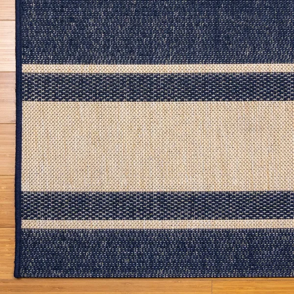 Gertmenian Paseo Castro Striped Indoor Outdoor Rug - Blue, 8x10 ft