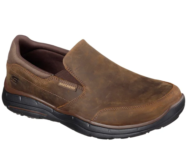 Skechers Men's Glides Calculous Slip-On loafer, dark Brown