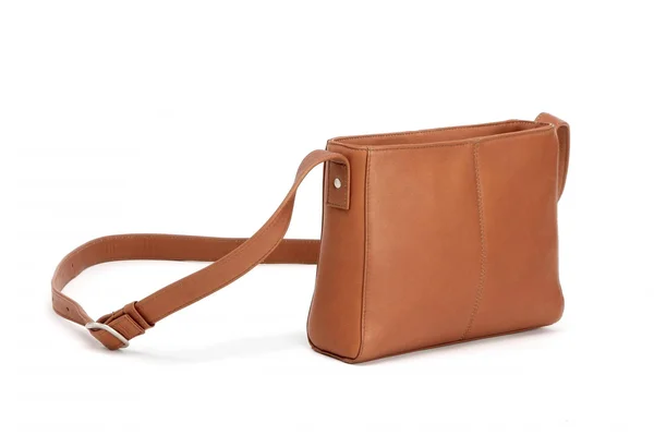 Le Donne Leather Top Zip Crossbody Bag (Tan)