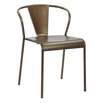 at Home Nova Copper Metal Dining Chair - Brown, 21.5x22L x 28.7x22H x 20.6x22W