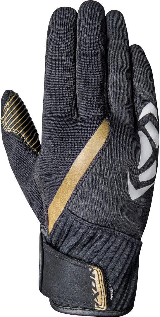 Ixon RS Wheelie Ladies Motorcycle Gloves, Black-Gold, Size M for Women