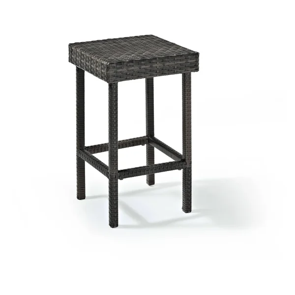 Crosley Furniture Palm Harbor Outdoor Wicker 24-inch Counter Height Stools - Grey (Set of 2)