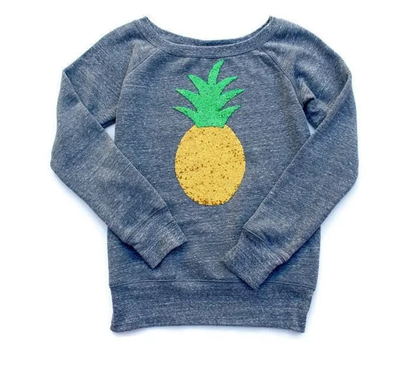 Pineapple Shirt. Sequin Pineapple Patch Sweatshirt Jumper. Pineapple Sweater. Tumblr Pineapple Shirt. Mommy and ME. Summer Fashi