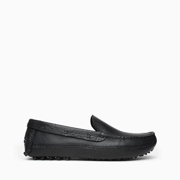Minnetonka Moccasin, Men's P.W. Driving Loafer (The Original) in Black, Size 8.5, Handmade