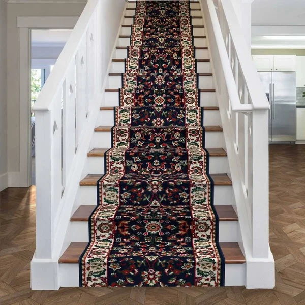 runrug USA Persian Blue Stair Carpet Runner Length: 30 foot, Width
