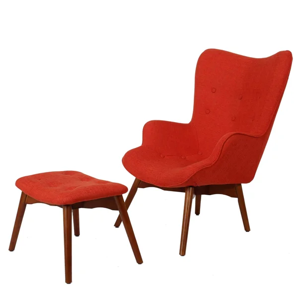 Acantha Mid Century Chair Set Orange