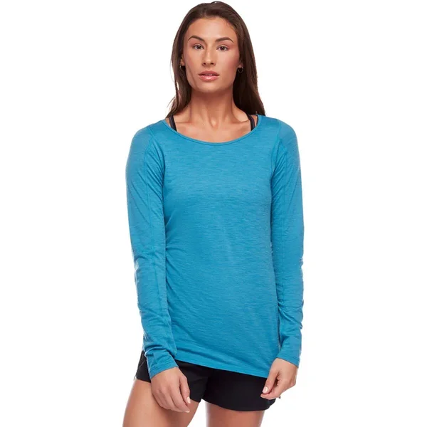 Black Diamond Women's Rhythm LS Tee - Medium - Fjord Blue