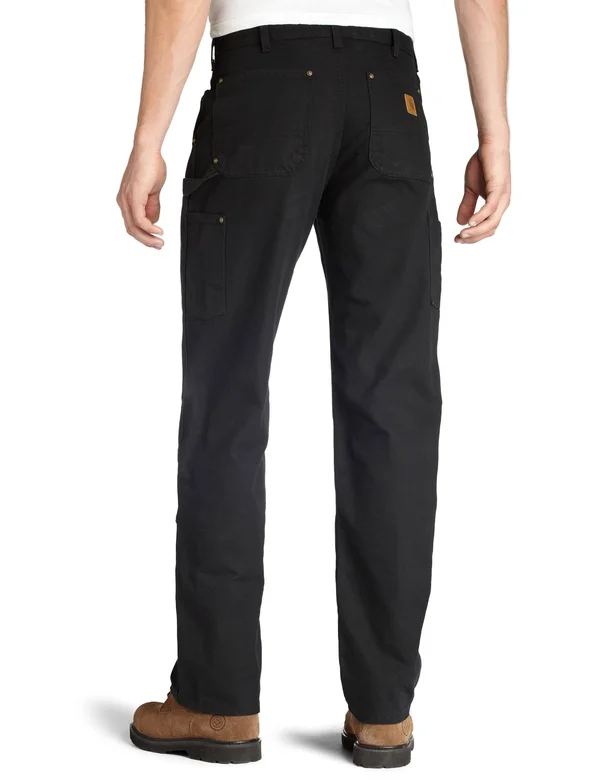 Carhartt Men's Duck Double Front Work Dungaree - B136, Black