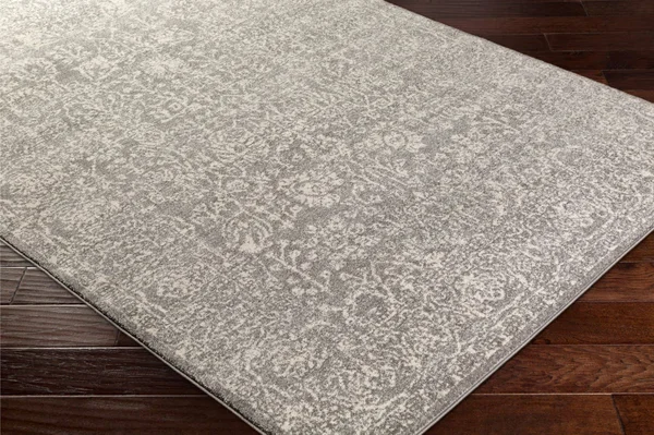 Tiwari Home 2' x 3' Vintage Style Gray and Beige Rectangular Area Throw Rug