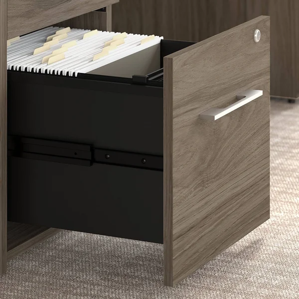 Bush Business Furniture Office 500 16W 2 Drawer File Cabinet - Assembled, Sand Oak