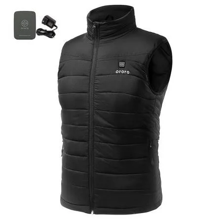 Ororo Men's Lightweight Heated Vest with Battery Pack, Size: Medium, Black