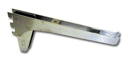 KV Medium Duty Shelf Bracket 8 Double Slot AnoChrome