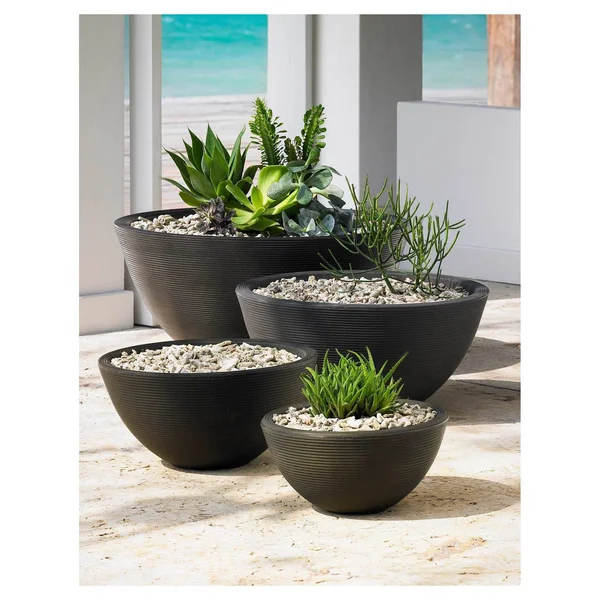 Crescent Garden Delano Planter, Old Bronze, 26-inch