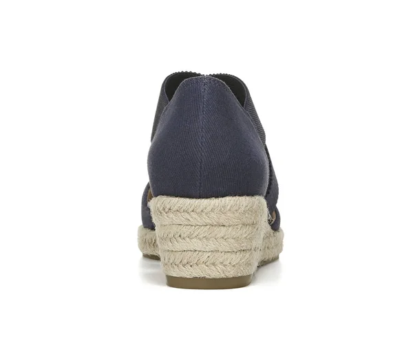 LifeStride Women's Keaton Espadrille Wedge - Navy Solid Canvas