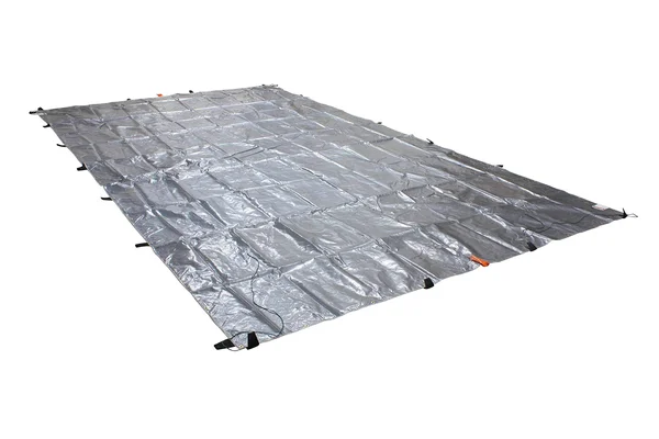 45& x 48& Heavy Duty 8oz Hay Tarps Silver Black 14.5 Mil Waterproof