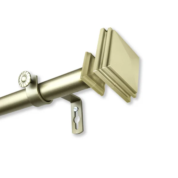InStyleDesign Mantle 1 inch Diameter Adjustable Curtain Rod, Gold