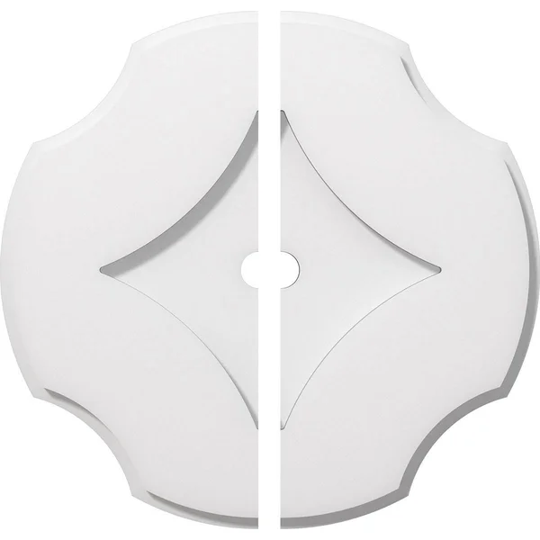 14 inchod x 1 inchid x 4 3/4 inchc x 1 inchp Percival Architectural Grade PVC Contemporary Ceiling Medallion - Two Piece