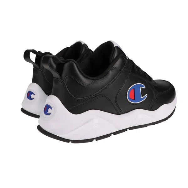 Champion Men's Shoes 93Eighteen Classic Lace Up Casual Running Walking Sneaker - Black or White (Black, 12)