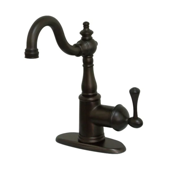 Kingston Brass KS7491BL English Vintage Bar Faucet with Cover PLATE - Polished Chrome