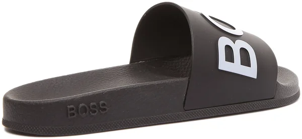 Mens Boss Bay Sliders - Black