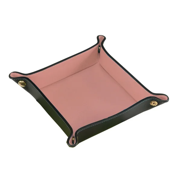 Royce Leather Travel Valet Tray, Pink