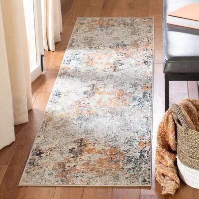 Draylee Abstract Gray/Beige Area Rug Bungalow Rose Rug Size: Runner 2&2x22 x 20&