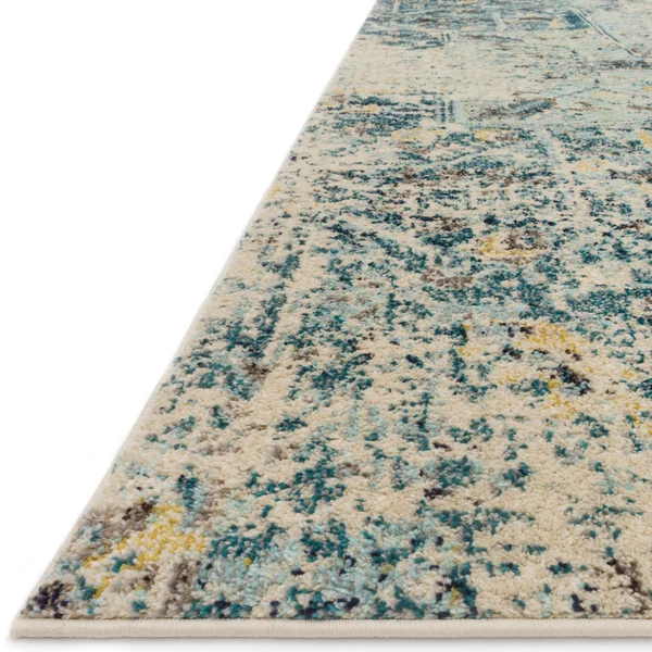 Alexander Home Vintage Boho Medallion Distressed Rug, Adult Unisex, Size: 6&7 x 6&7, Blue