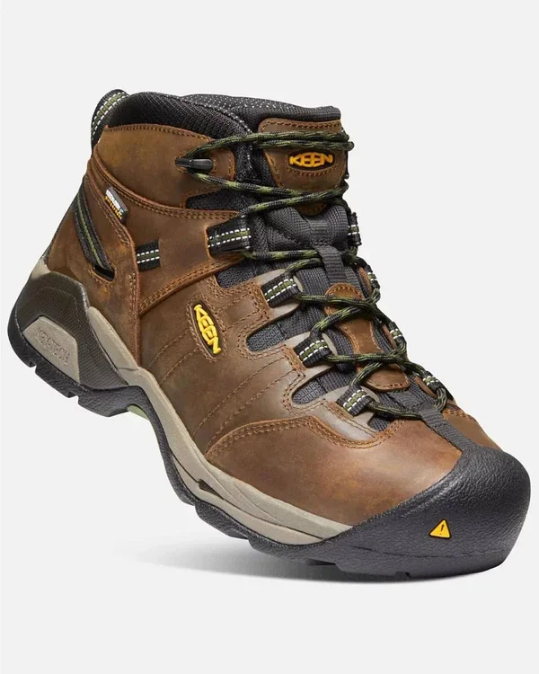 Keen Men's Detroit XT Waterproof Steel Toe Work Boots, Brown