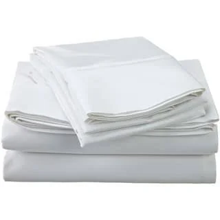 Superior Egyptian Cotton 1200 Thread Count Solid Deep Pocket Sheet Set - White, California King